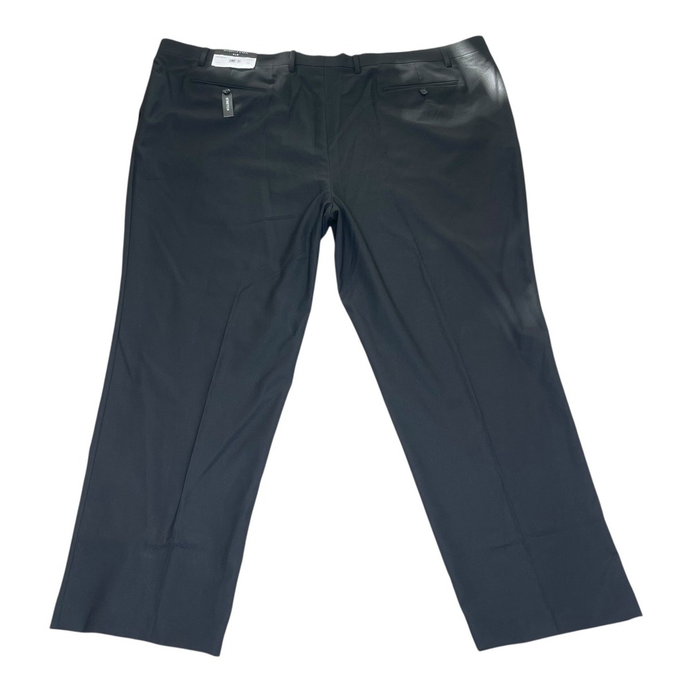 NEW Shaquille O'Neal XLG Mens Big & Tall Stretch Dress Pants Black 56W x 32L - Picture 2 of 11